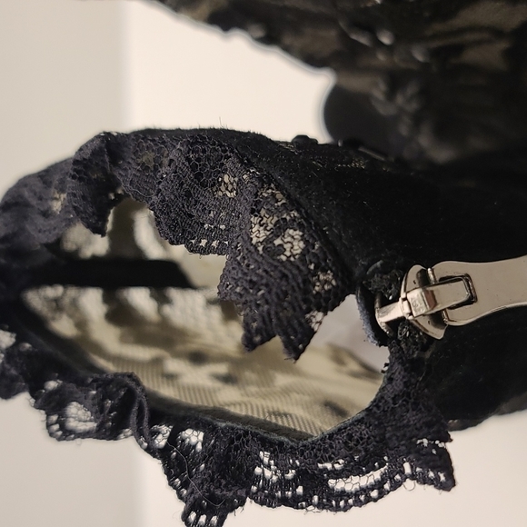 LACE suede short dress Lace boots EUR 37 or US 6.5 - Picture 4 of 10